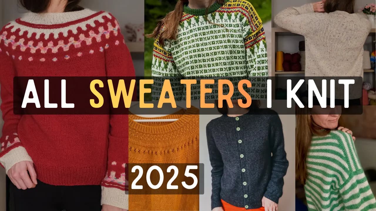 Cover Image for Trying on all the sweaters I knit in 2025 + a review of each item