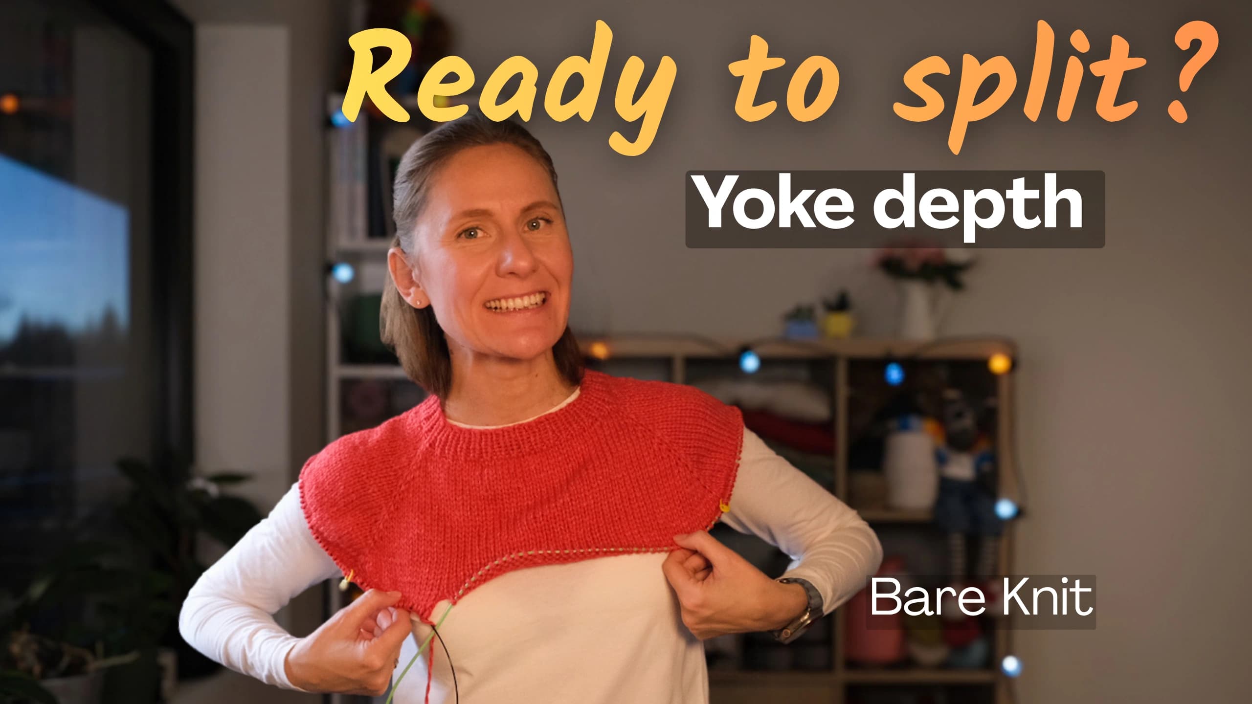 Cover Image for How to Measure Yoke Depth (and Know When to Split for the Sleeves) | Bare Knit Podcast